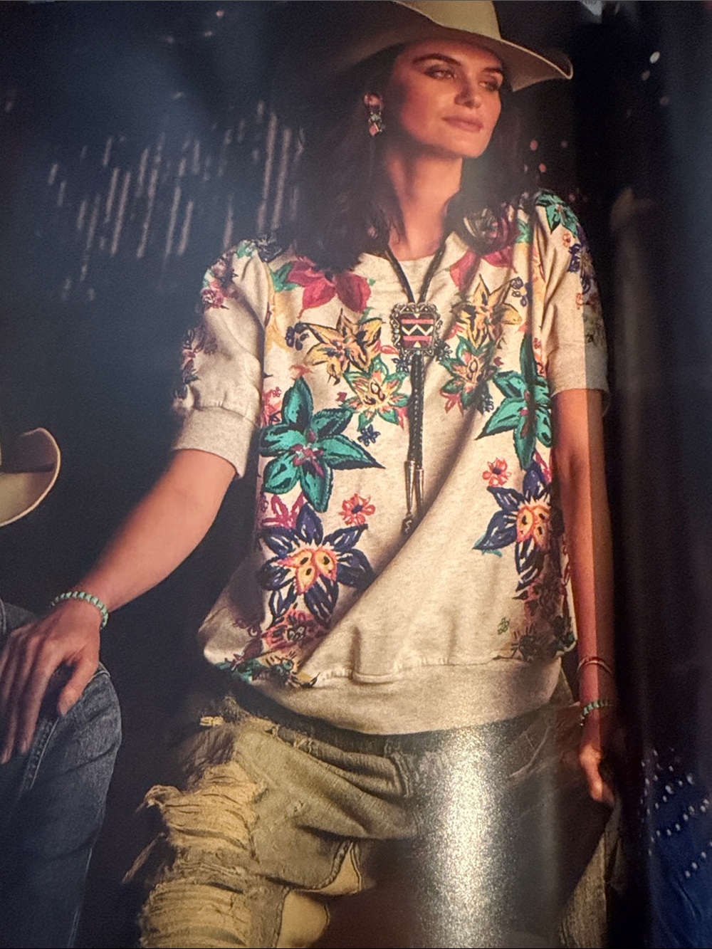 Double D Ranch Meadow Blooms Sweatshirt Top